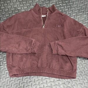 Levi's Deep Burgundy Quarter-Zip Pullover